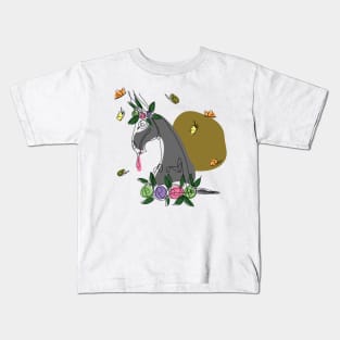 Gray Beautiful Goat I Cool Animals Nature Kids T-Shirt